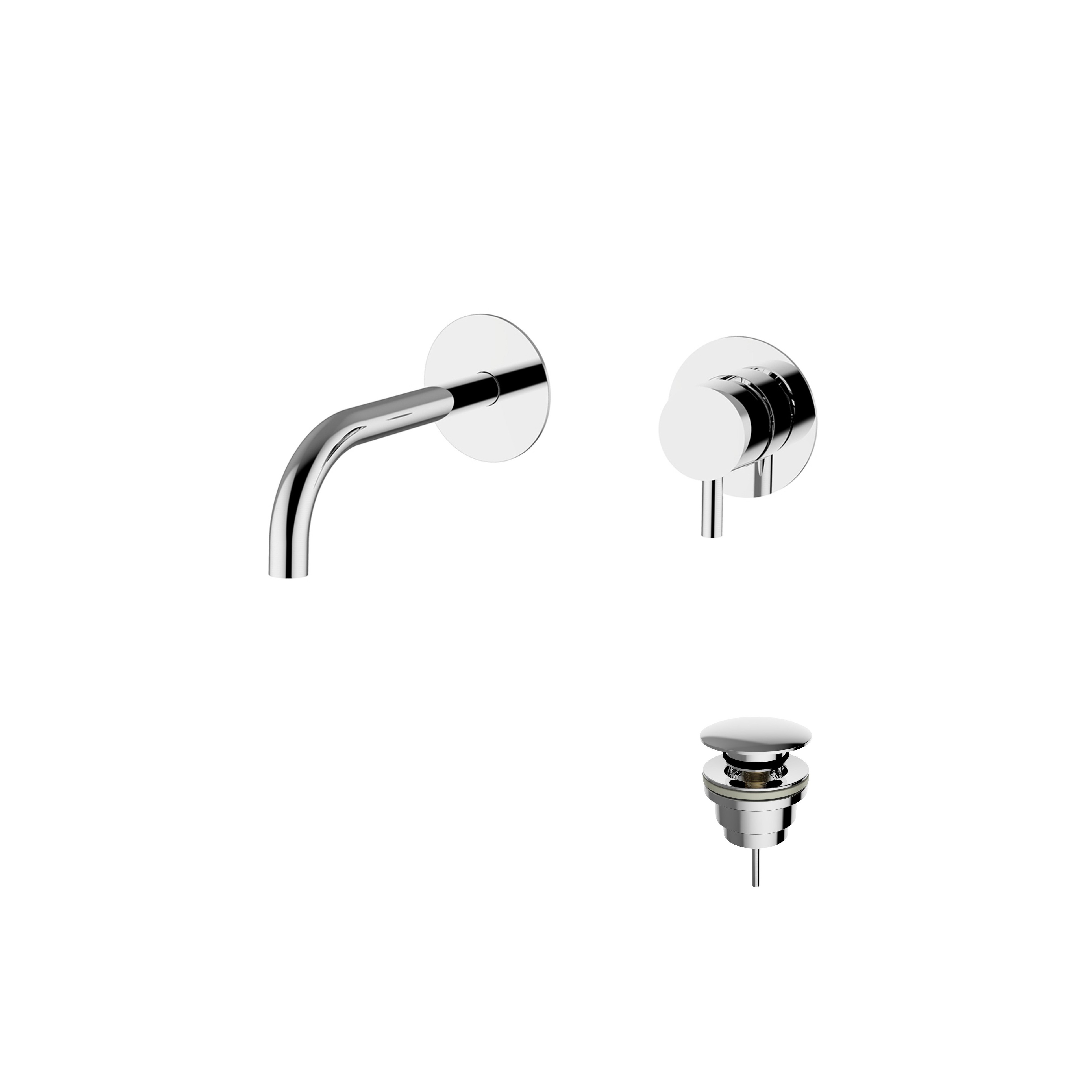 Batteria lavabo incasso JABIL 25 2 pezzi con scarico clic clac